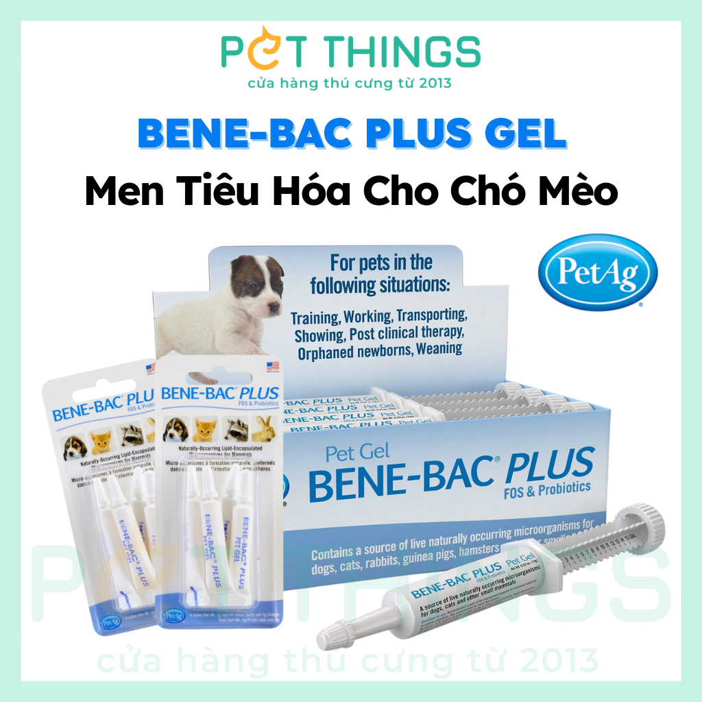 Men Tiêu Hóa Cho Chó Mèo PetAg Bene-Bac Plus, Mỹ