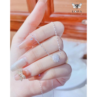 Dây chuyền xoắn rối mặt cầu lỗ bạc lopa