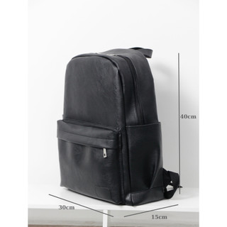 Balo da PU thời trang basic có ngăn Laptop 15.6
