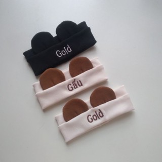 [ Link Thêu Tên - ib ] Turban/Băng Đô Tai Gấu Cho Bé Trai Bé Gái