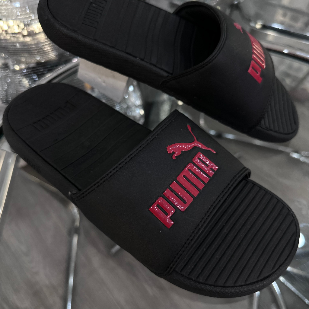 Dép nữ PUMA Cool Cat quai ngang Đen Đỏ