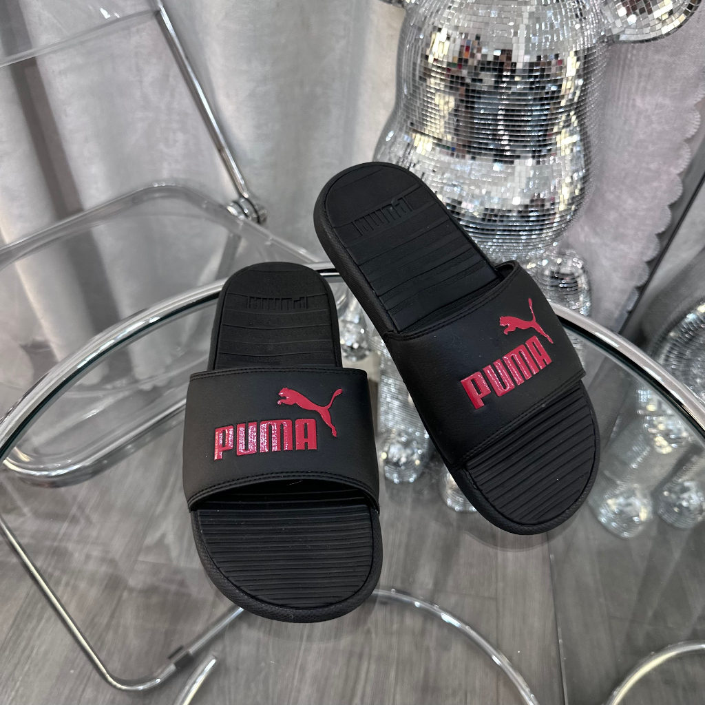 Dép nữ PUMA Cool Cat quai ngang Đen Đỏ