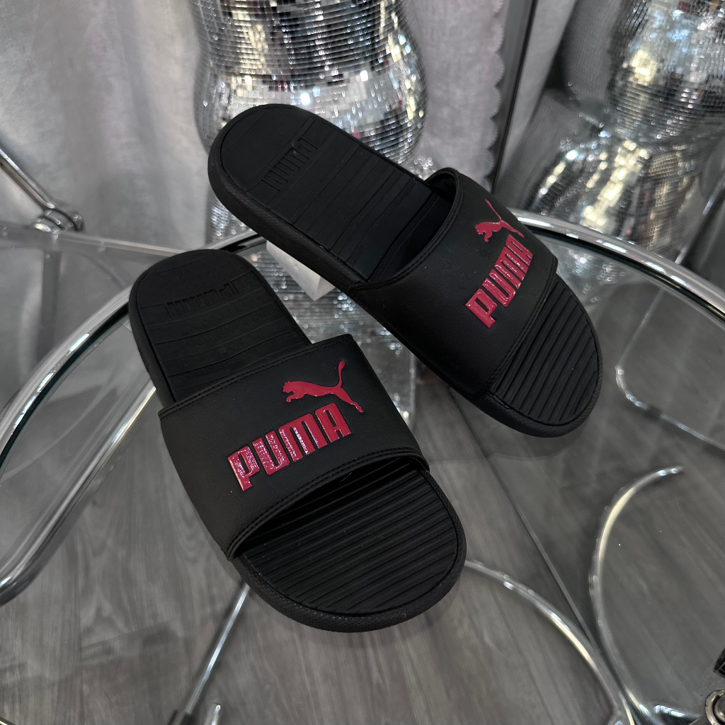 Dép nữ PUMA Cool Cat quai ngang Đen Đỏ