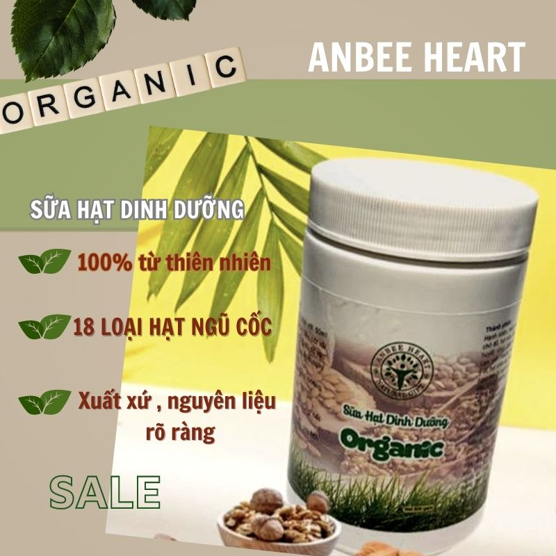 Sữa hạt dinh dưỡng Organic 500g gồm 18 hạt Ngũ Cốc như hạt óc chó, tốt cho người ăn kiêng,cân bằng dinh dưỡng trẻ em