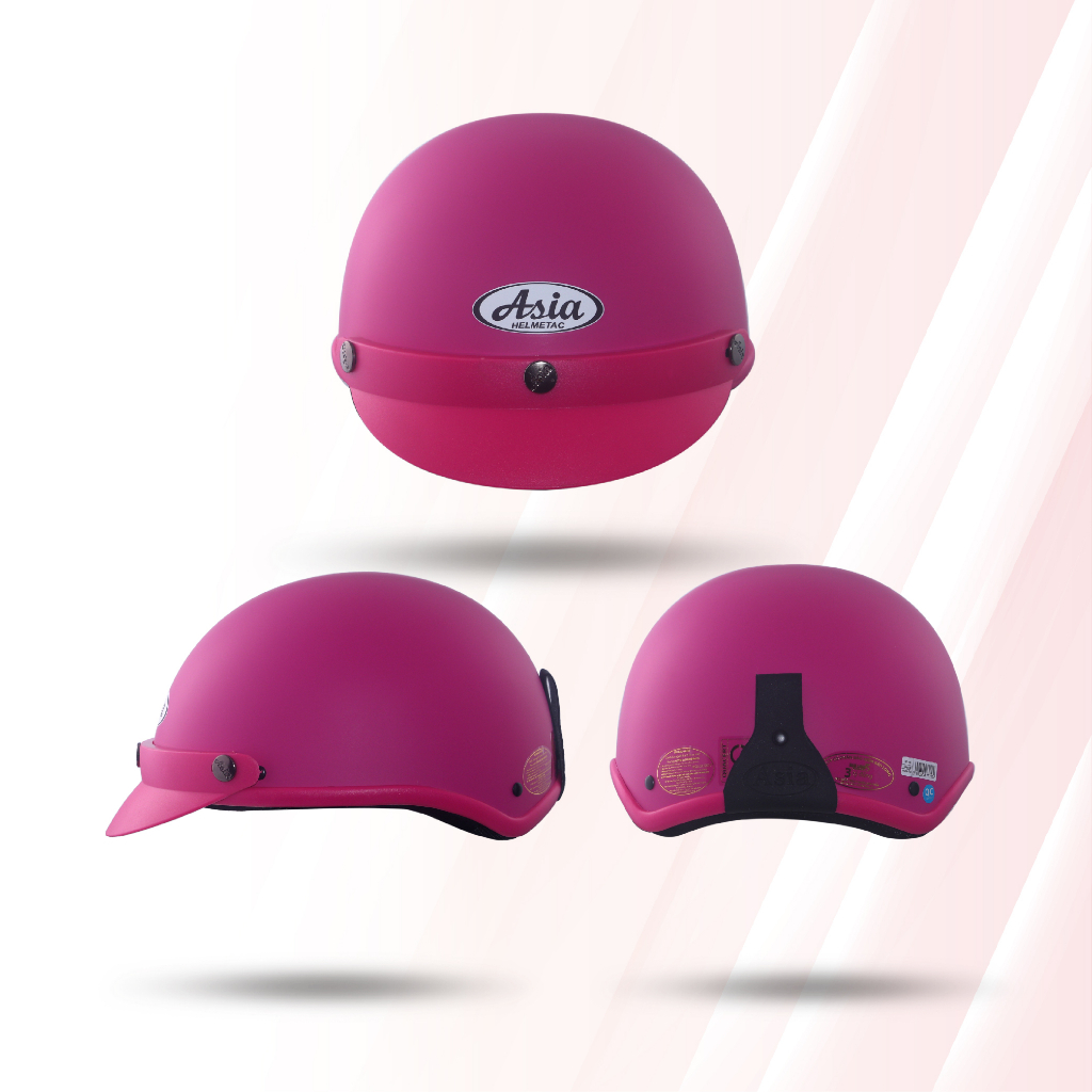 Mũ Bảo Hiểm ½ Đầu  Cao Cấp - Asia MT105 - Vòng Đầu 56-58cm – Hàng Chính Hãng – Bảo Hành 12 Tháng