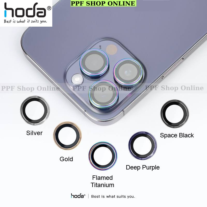 Bảo vệ camera Hoda Sapphire cho iPhone 14 Promax / 14 Pro /13 Promax / 13 Pro / 11 Pro / 11 Promax / 12 Pro / 12 Promax