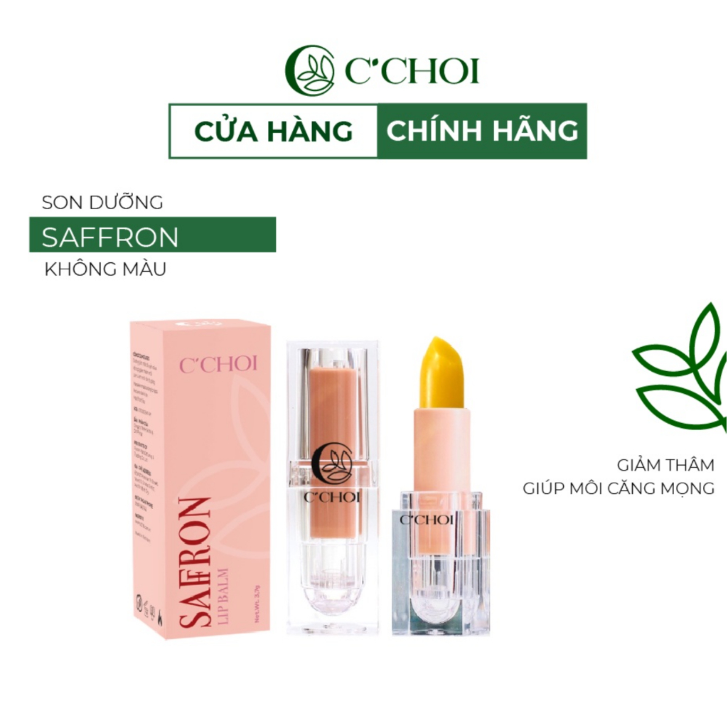 Son Dưỡng Không Màu Khử Thâm Saffron - Mỹ phẩm xanh C’CHOI - Son Dưỡng Ẩm, Son Dưỡng Làm Hồng Môi
