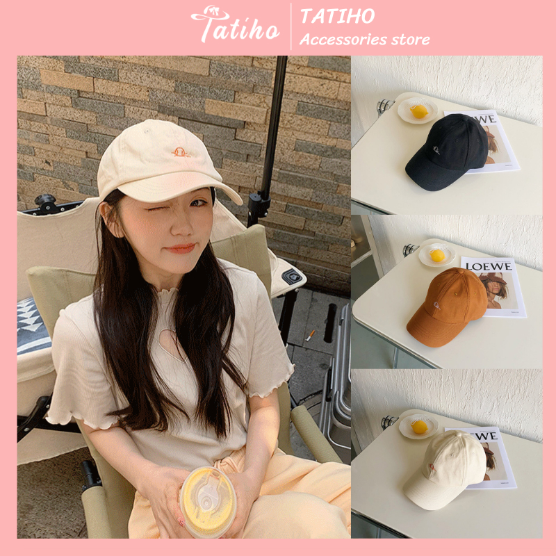 Mũ lưỡi trai unisex nam nữ, Nón kết chất cotton họa tiết thêu bóng tennis, thời trang phong cách Hàn Quốc - Mã NV068