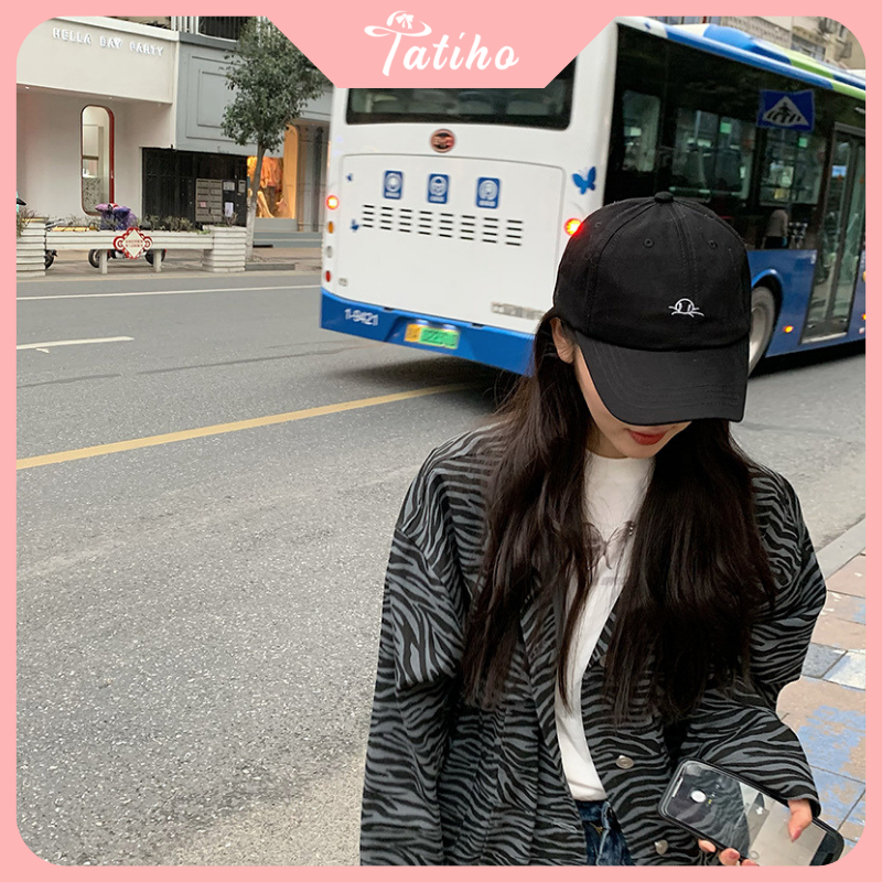 Mũ lưỡi trai unisex nam nữ, Nón kết chất cotton họa tiết thêu bóng tennis, thời trang phong cách Hàn Quốc - Mã NV068