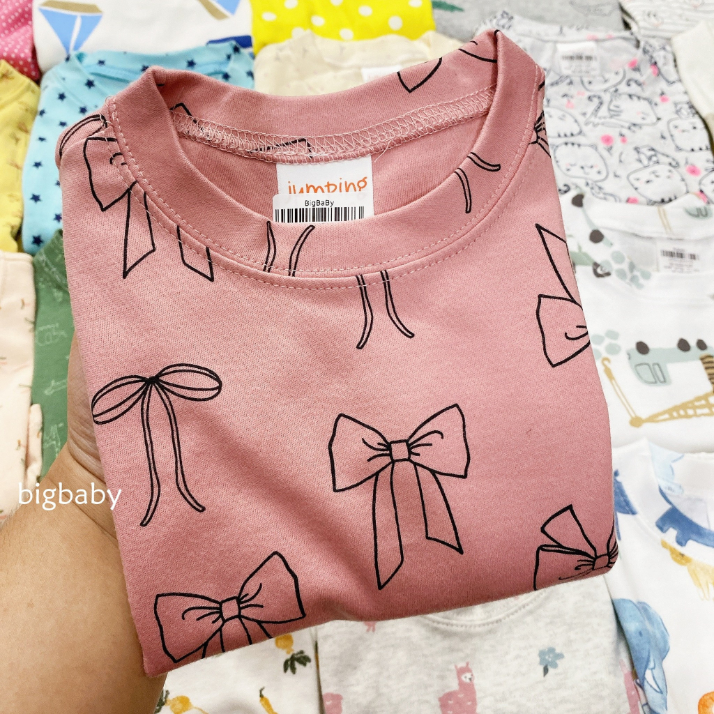 (Link 1) Bộ thun ngắn Bigbaby chất thun cotton hàng xuất mềm mát họa nhiều đáng yêu cho bé 10-22kg