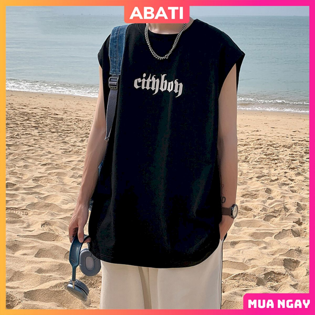 Áo ba lỗ nam nữ tanktop sát nách thể thao chất thun lạnh mềm mịn thoáng mát ABATI Áo thun ba lỗ unisex form rộng tập GYM