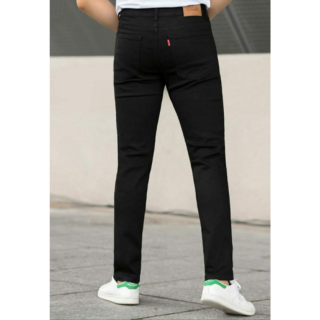 Quần Jean Nam Quần Bò Nam Trơn Dáng Skinny Co Giãn Xuất Khẩu Cao Cấp