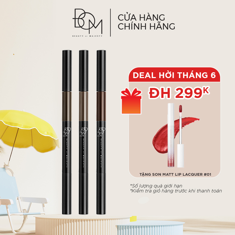 Chì Kẻ Chân Mày Chống Thấm Nước Lâu Trôi BOM 3 In 1 0.2g