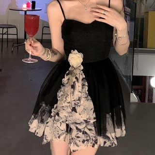 Váy đầm 2 dây dự tiệc xòe ngắn kiểu công chúa babydoll đi dự tiệc, set dự sinh nhật mới 2023