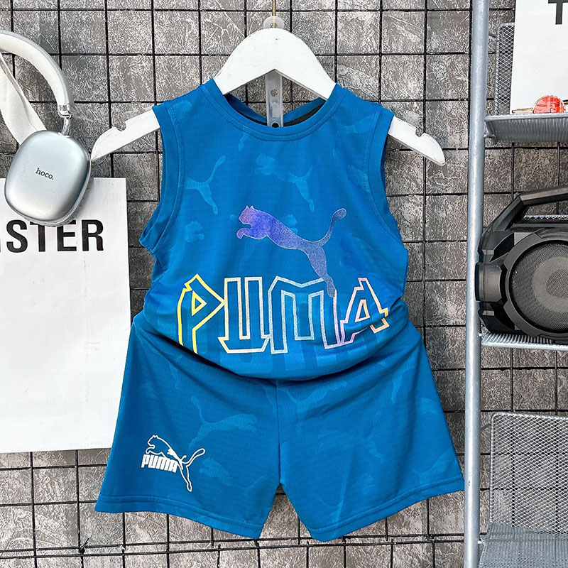 Bộ sát nách, sét cộc bé trai bé gái vải thông hơi siêu mát Pu01