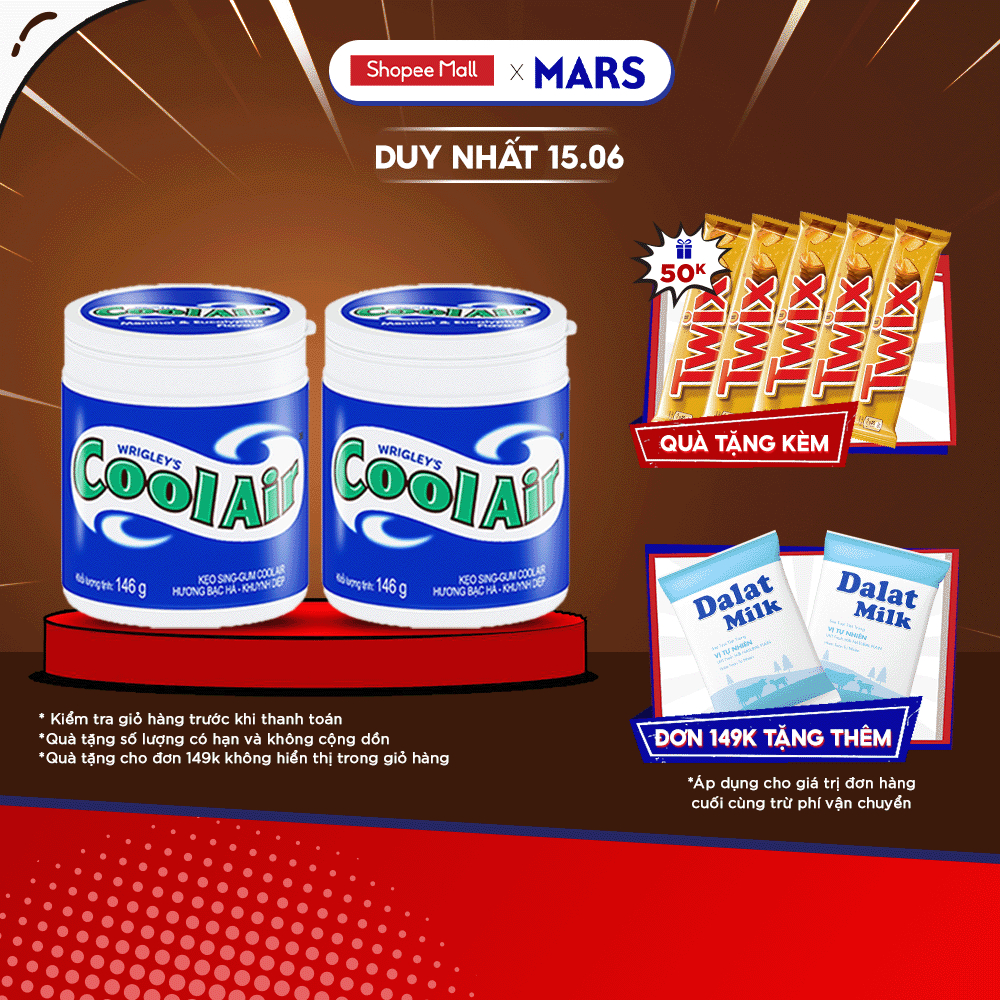 Combo 2 Kẹo Sing-Gum Cool Air Hũ 100 viên
