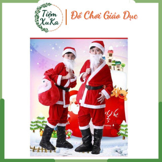 Bộ quần áo Noel vải nhung loại xịn