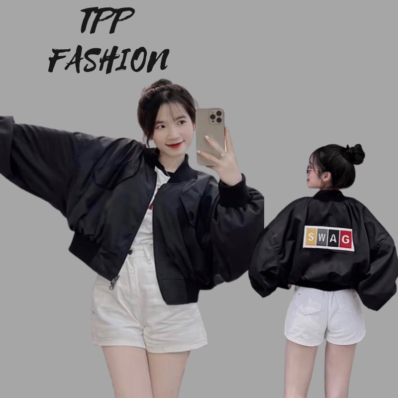 Áo khoác dù croptop nam nữ cá tính năng động TPP500, có hình thật ở cuối