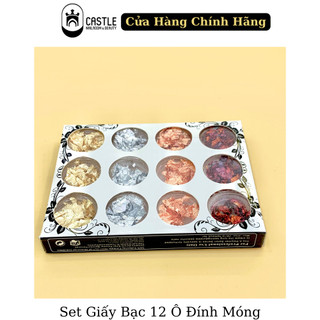 Set Giấy Bạc Vụn Trang Trí Móng 12 Ô