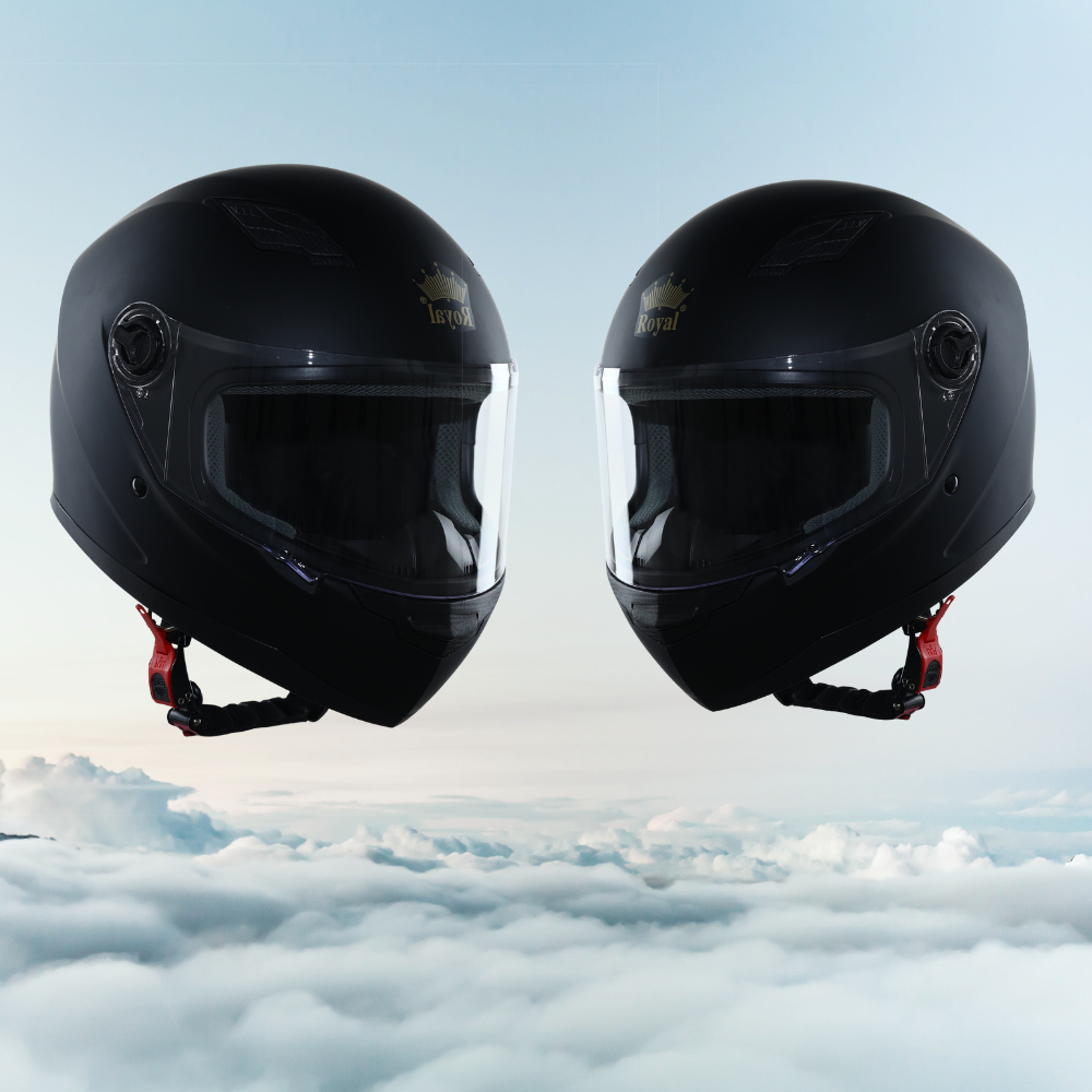 Mũ bảo hiểm Fullface cao cấp Royal M136 - Asia MT136 - Đen nhám - kính trà