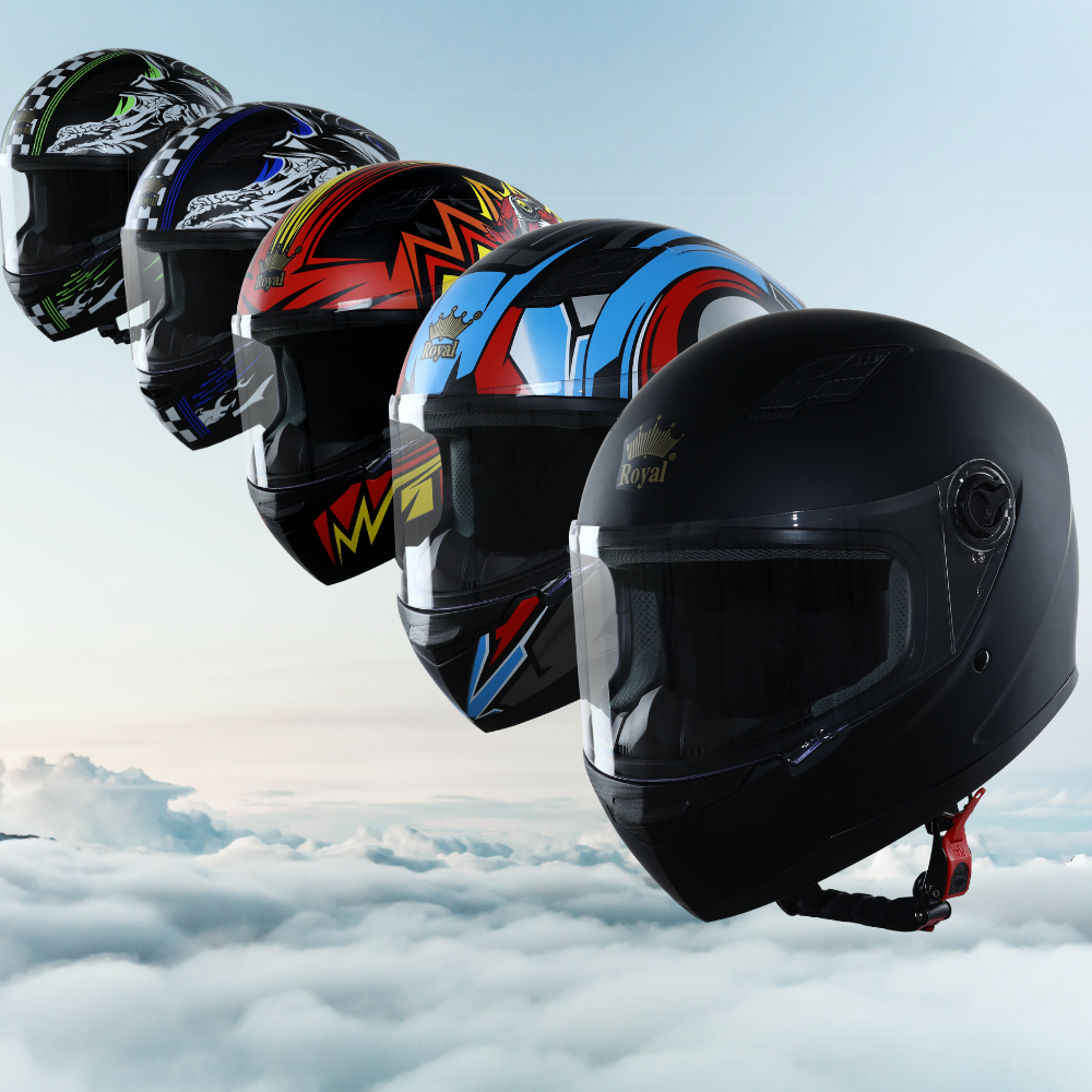 Mũ bảo hiểm Fullface cao cấp Royal M136 - Asia MT136 - Đen nhám - kính trà