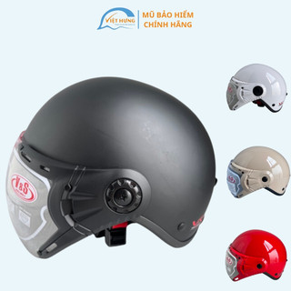 TRỢ GIÁ - Mũ bảo hiểm nửa đầu có kính siêu đẹp - VS105K - Vòng đầu 56-58cmm - Hàng chính hãng - Bảo hành 12 tháng