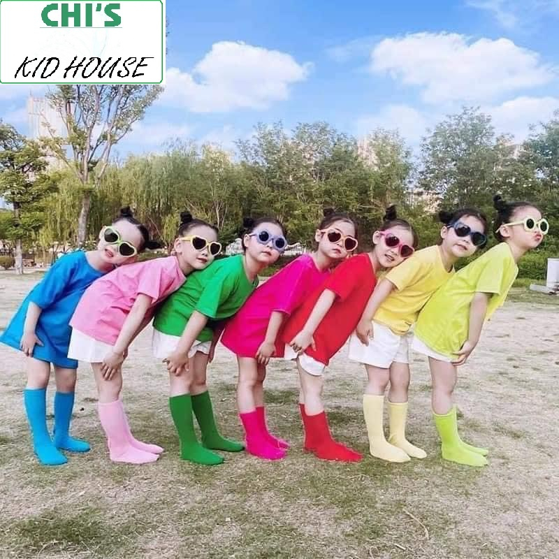 ÁO THUN TRƠN UNISEX THUN COTTON 2 CHIỀU CHO BÉ SIÊU MỀM MÁT 9-55KG