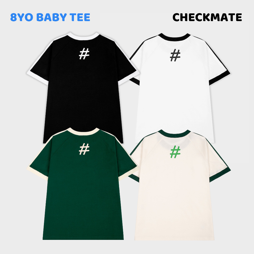 Áo Thun Baby Unisex Local Brand 8YO Checkmate Baby Tee # 4 màu