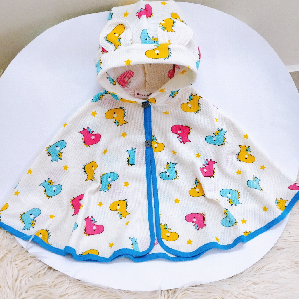 Áo choàng chống nắng cho bé trai, bé gái 0-4 tuổi cotton tổ ong D-KUN BABY