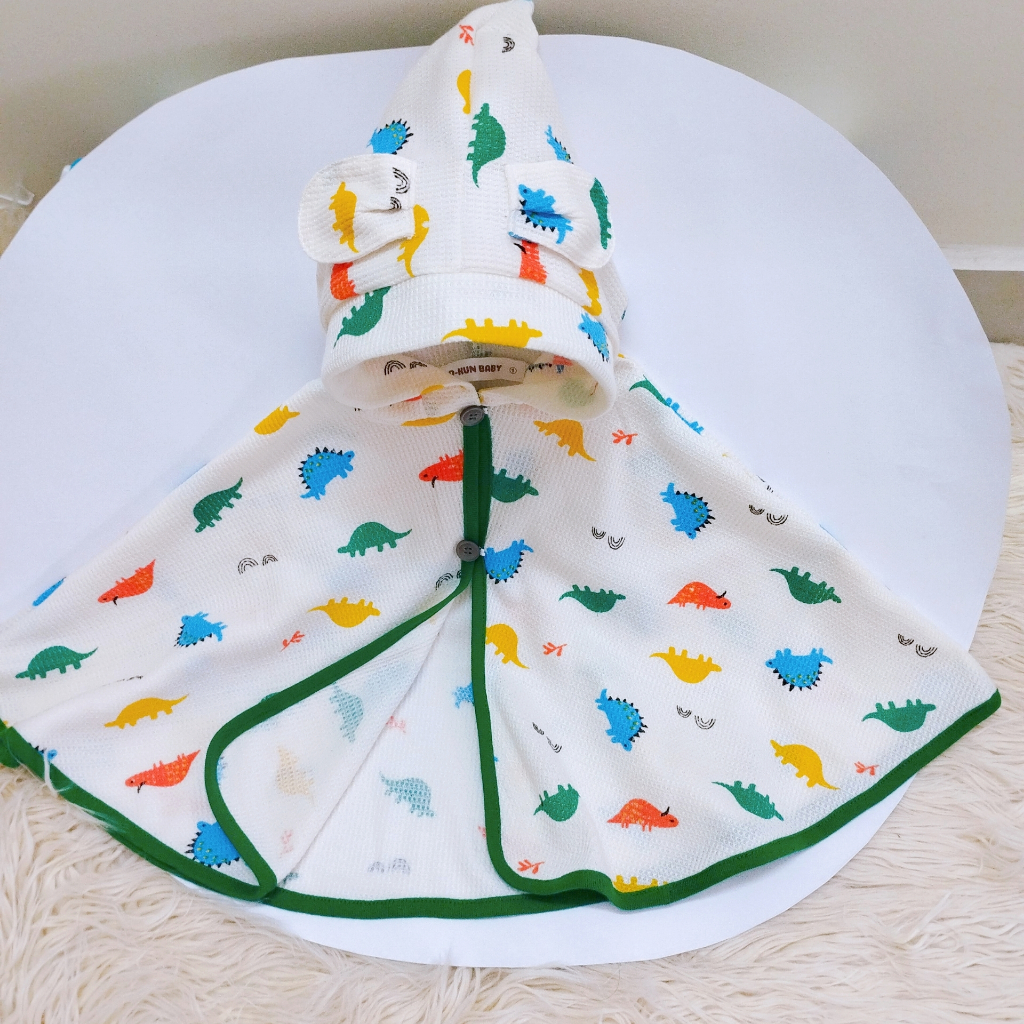 Áo choàng chống nắng cho bé trai, bé gái 0-4 tuổi cotton tổ ong D-KUN BABY