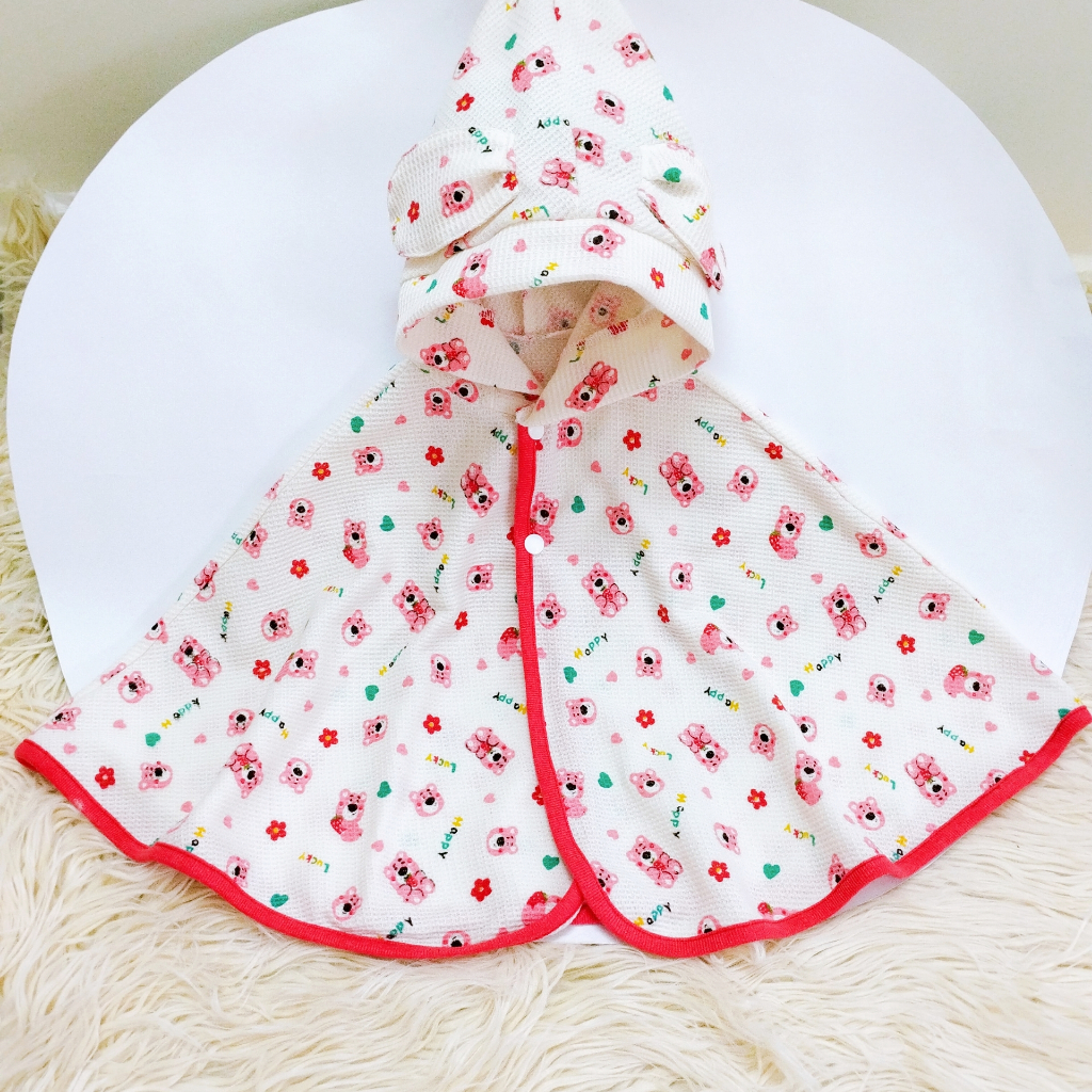 Áo choàng chống nắng cho bé trai, bé gái 0-4 tuổi cotton tổ ong D-KUN BABY