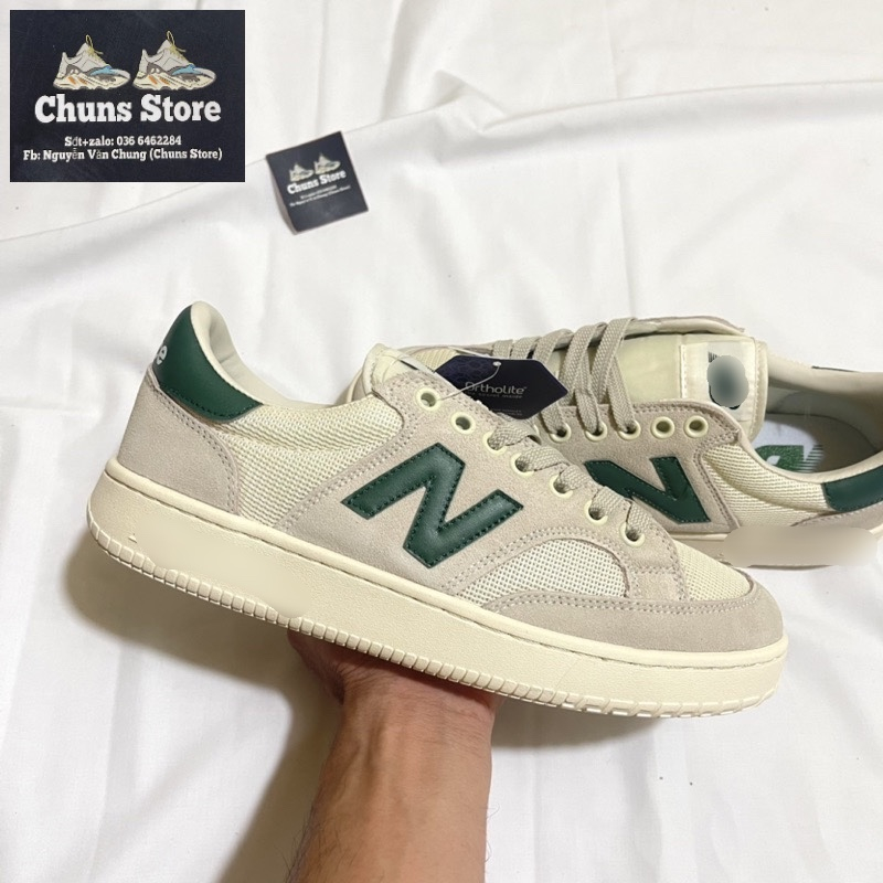 Giày thể thao anm nữ CT NB crt 300 2.0 xám xanh lá nam nữ cao cấp, giày NB 300 pro đế cao kem xám mới full hộp