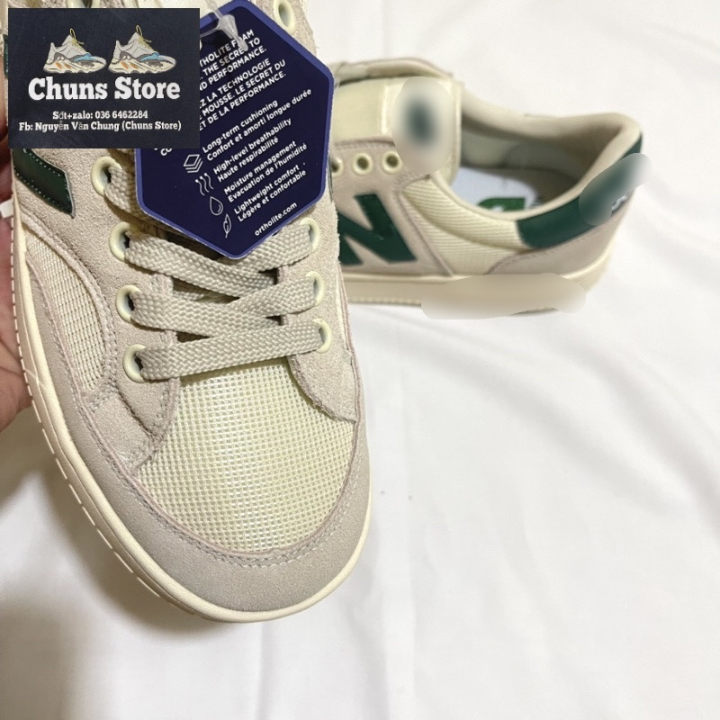 Giày thể thao anm nữ CT NB crt 300 2.0 xám xanh lá nam nữ cao cấp, giày NB 300 pro đế cao kem xám mới full hộp