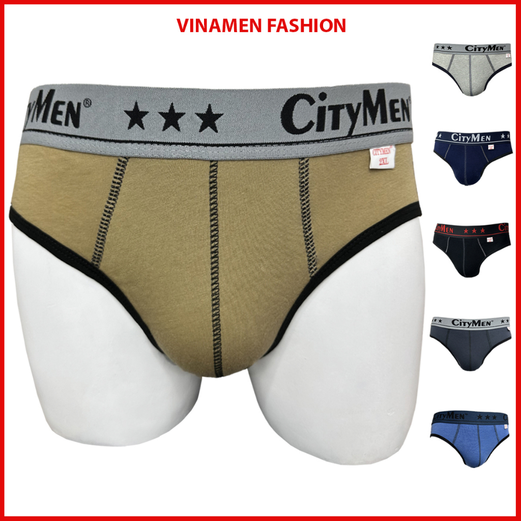 Quần sịp nam tam giác lưng CITYMEN vải cotton quần lót mềm mịn cao cấp đồ lót nam co dãn 2 chiều