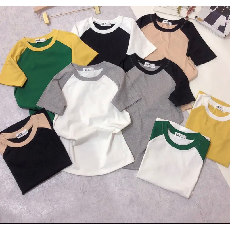 áo thun body tay ngắn phối dáng vừa tới lưng quần