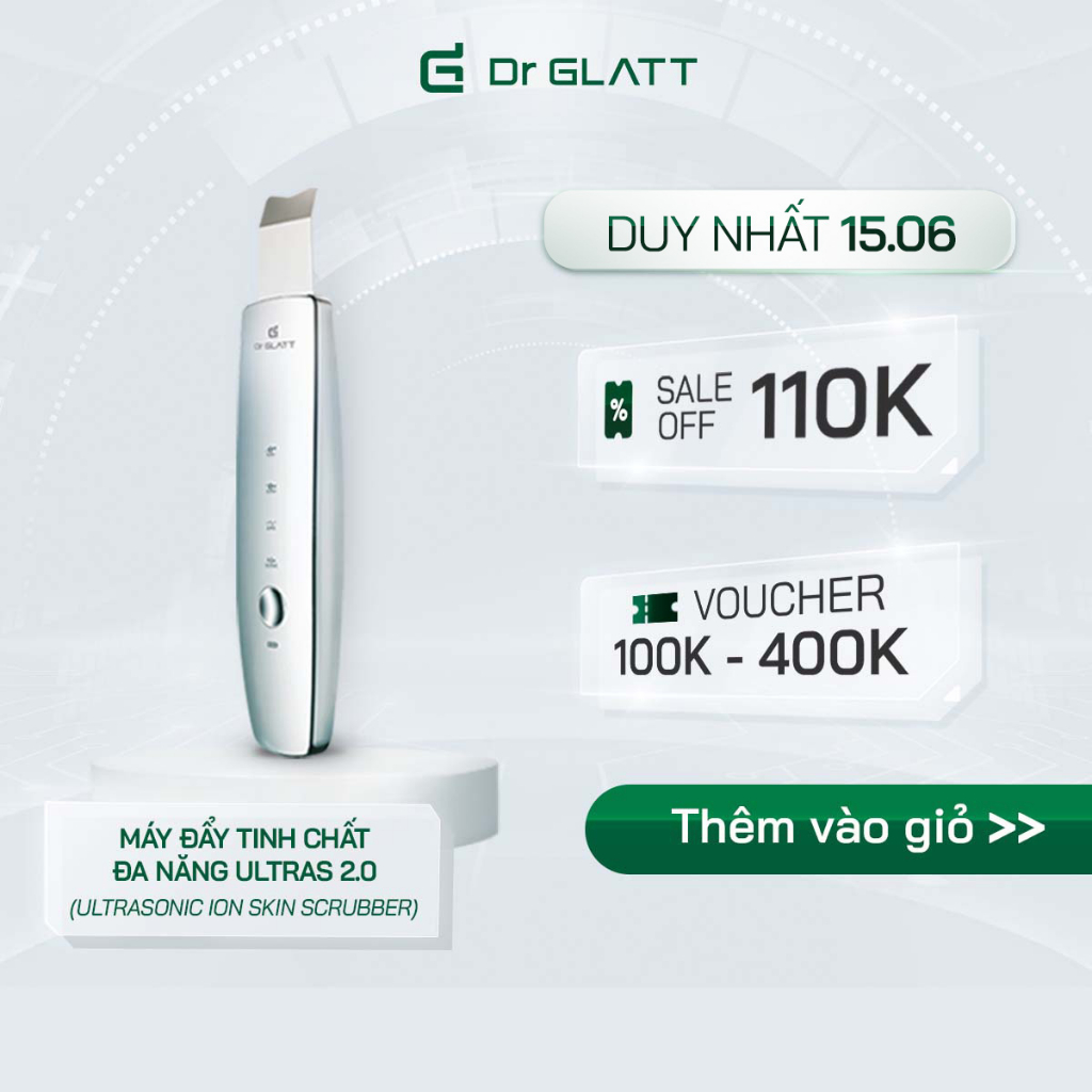 Máy đẩy tinh chất tẩy tế bào chết nâng cơ trẻ hoá da DR GLATT ULTRAS 2.0