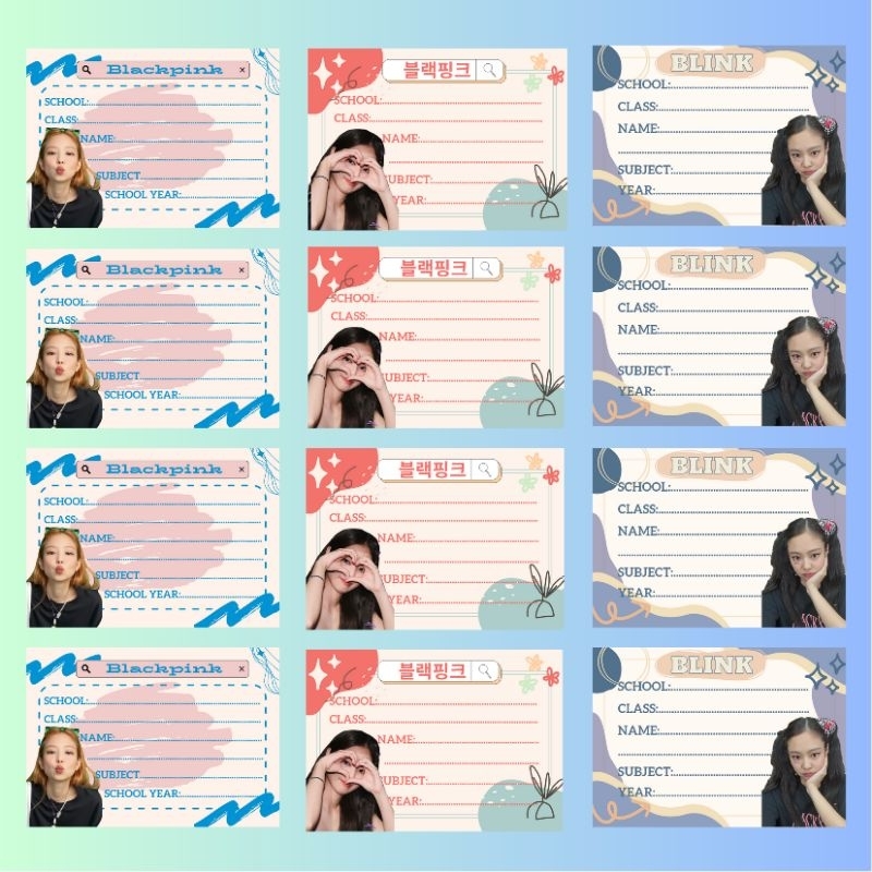 SET NHÃN VỞ BLACKPINK