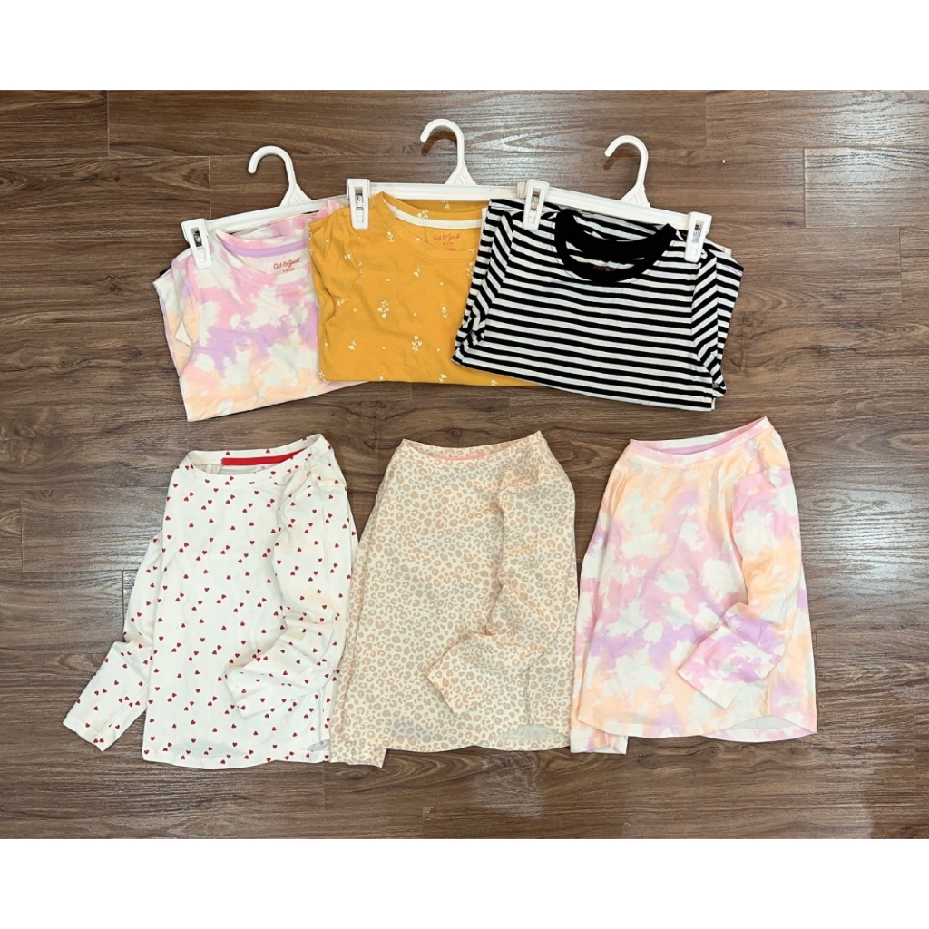 Áo cotton bé gái vnxk dài tay xs-2xl