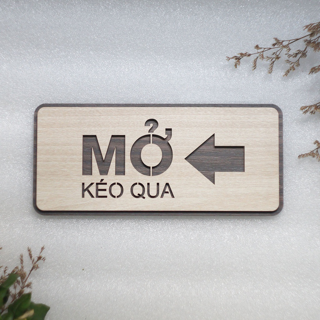 Bảng đóng mở cửa, bảng kéo cửa qua trái phải, tặng kèm dây treo