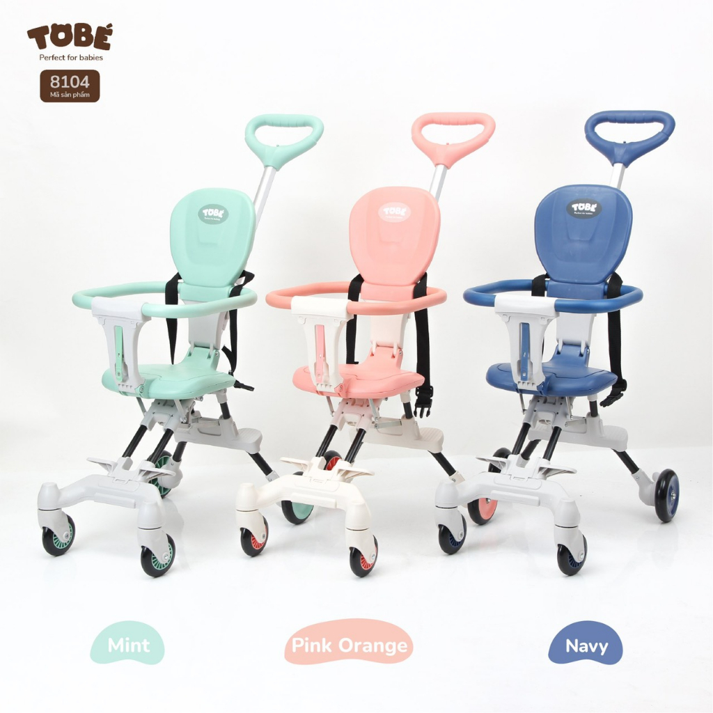 Xe Đẩy Gấp Gọn Và Đảo Chiều Cho Bé OLWEN PLUS TOBÉ 8104A Có Đệm Ngồi Và Mái Che  - Mom and Home