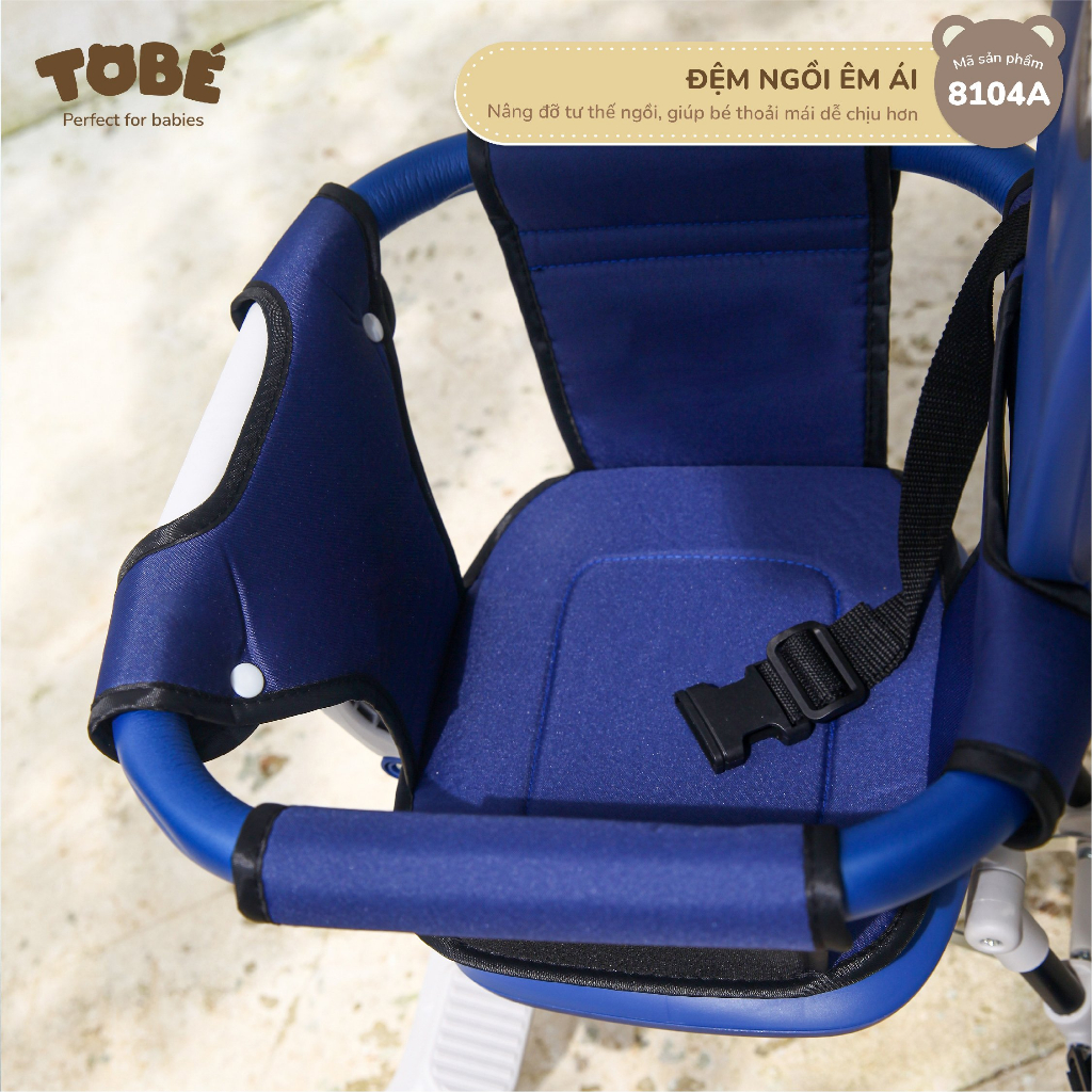 Xe Đẩy Gấp Gọn Và Đảo Chiều Cho Bé OLWEN PLUS TOBÉ 8104A Có Đệm Ngồi Và Mái Che  - Mom and Home