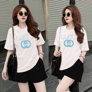 SET SHORT THÊU LOGO GU.CCI CAO CẤP