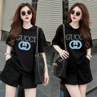 SET SHORT THÊU LOGO GU.CCI CAO CẤP