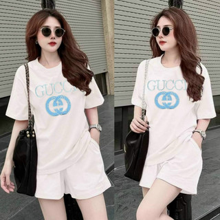 SET SHORT THÊU LOGO GU.CCI CAO CẤP