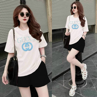 SET SHORT THÊU LOGO GU.CCI CAO CẤP
