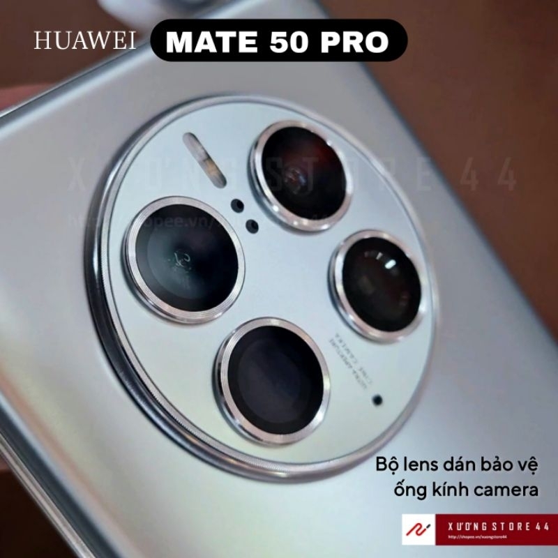 [Mate50pro] Bộ dán lens camera Huawei Mate 50 Pro 4 mắt chống trầy xước