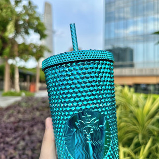 [Chính hãng] Ly Starbucks Studded Blue Chrome 473/710ml