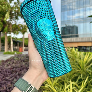 [Chính hãng] Ly Starbucks Studded Blue Chrome 473/710ml