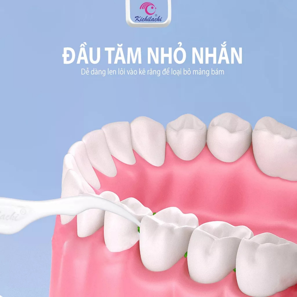 Tăm Chỉ Nha Khoa Oral - kichi, Bảo Vệ Răng Miệng Chống Sâu Răng Gói 80 Que