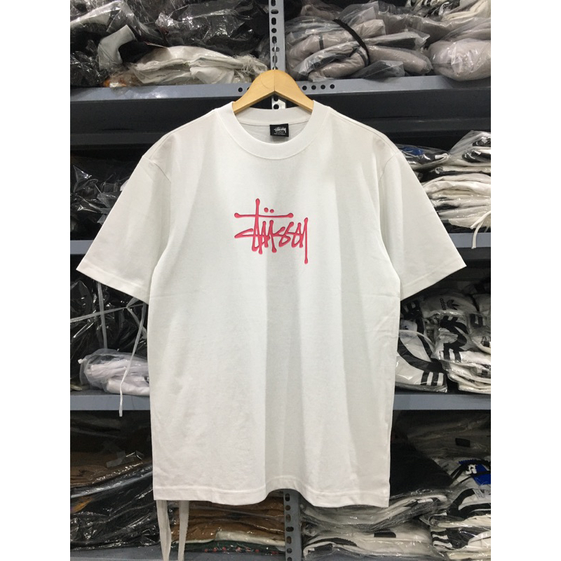 Áo thun STUSSY logo màu hồng dễ thương, áo phông cao cấp chuẩn chính hãng